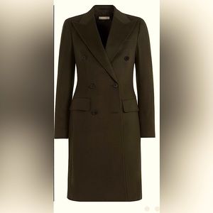 SUISTUDIO Double Breasted Wool Coat Size 10 Beautiful Army Green NWOT